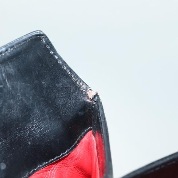 GUCCI Hand Bag Leather Black Gold Auth ep10870 - Picture 10 of 16